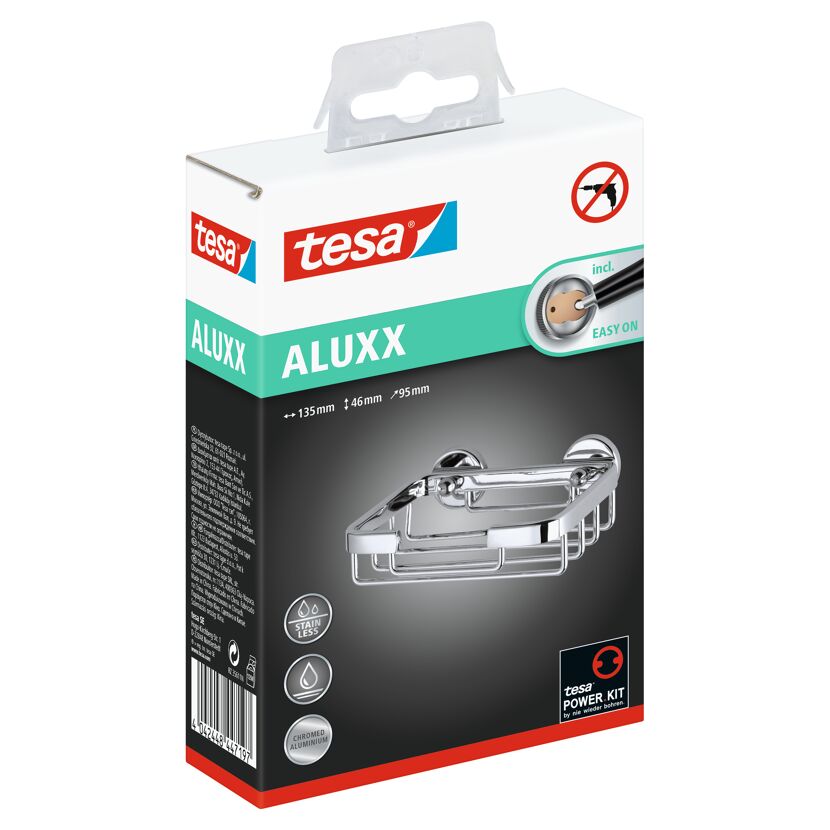 Tesa Aluxx Seifenkorb, verchromtes Aluminium