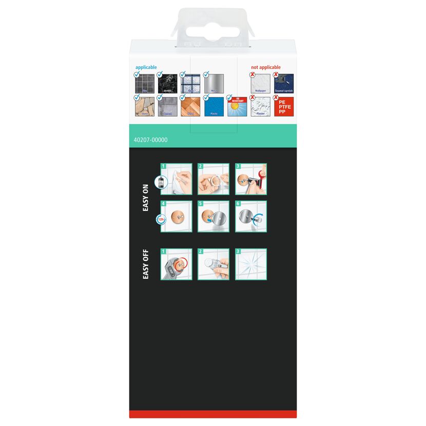 Verpackung mit Anleitung zur Wandmontage
