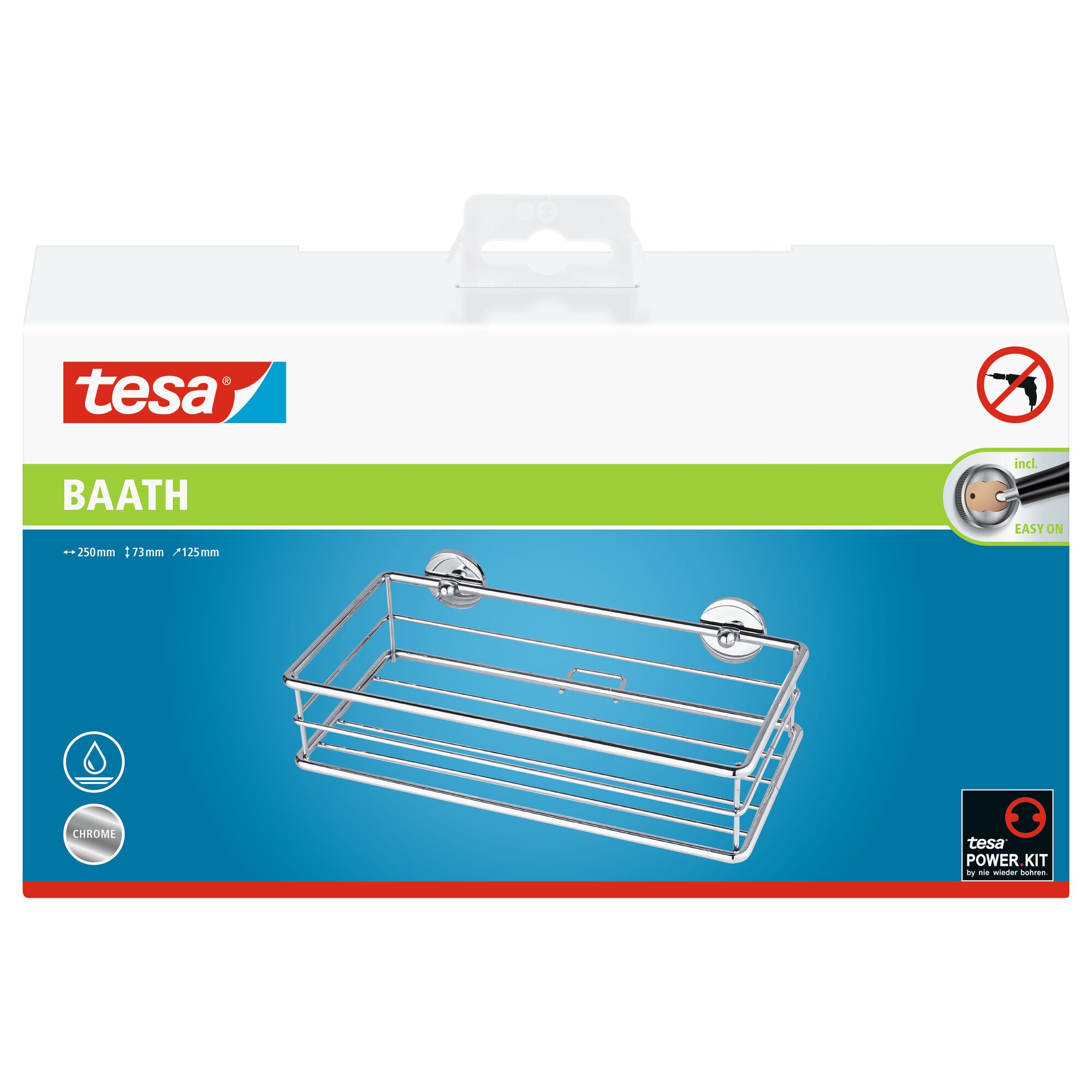 tesa BAATH Duschkorb chrom