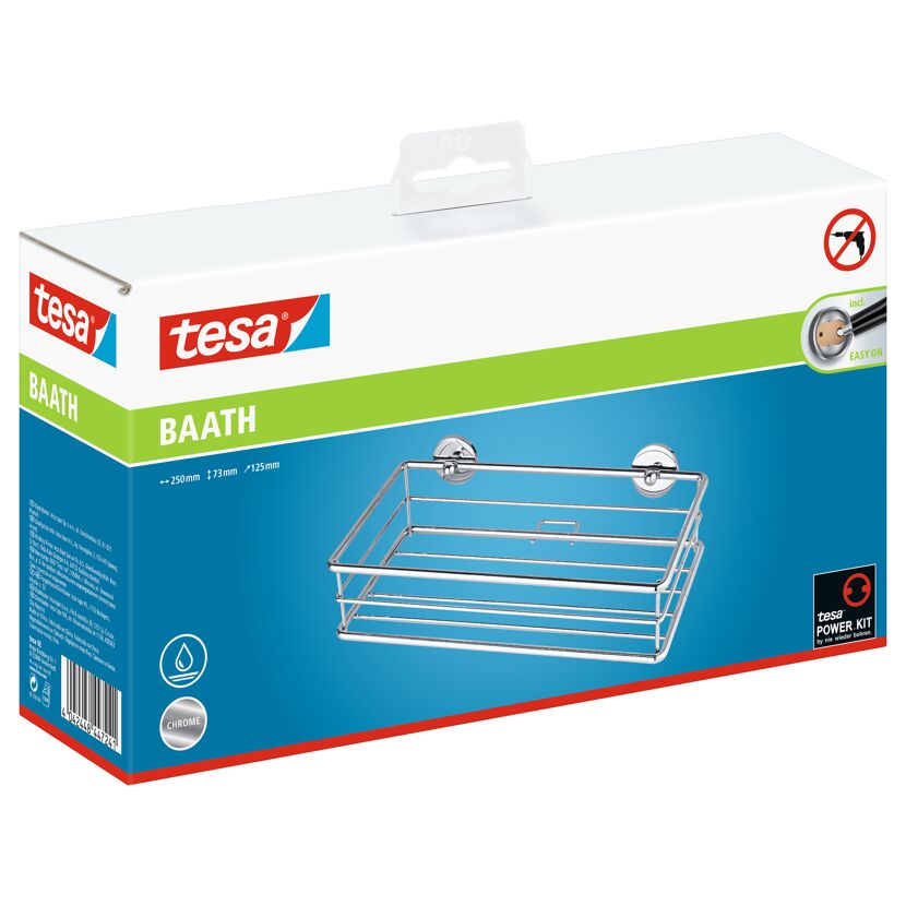 tesa Baath Duschablage verchromt