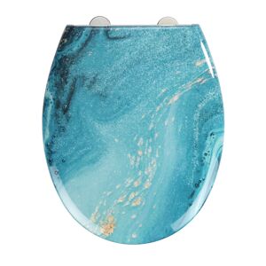 WC-Sitz 'Stream' Duroplast blau, Absenkautomatik 44,5 x 37 cm