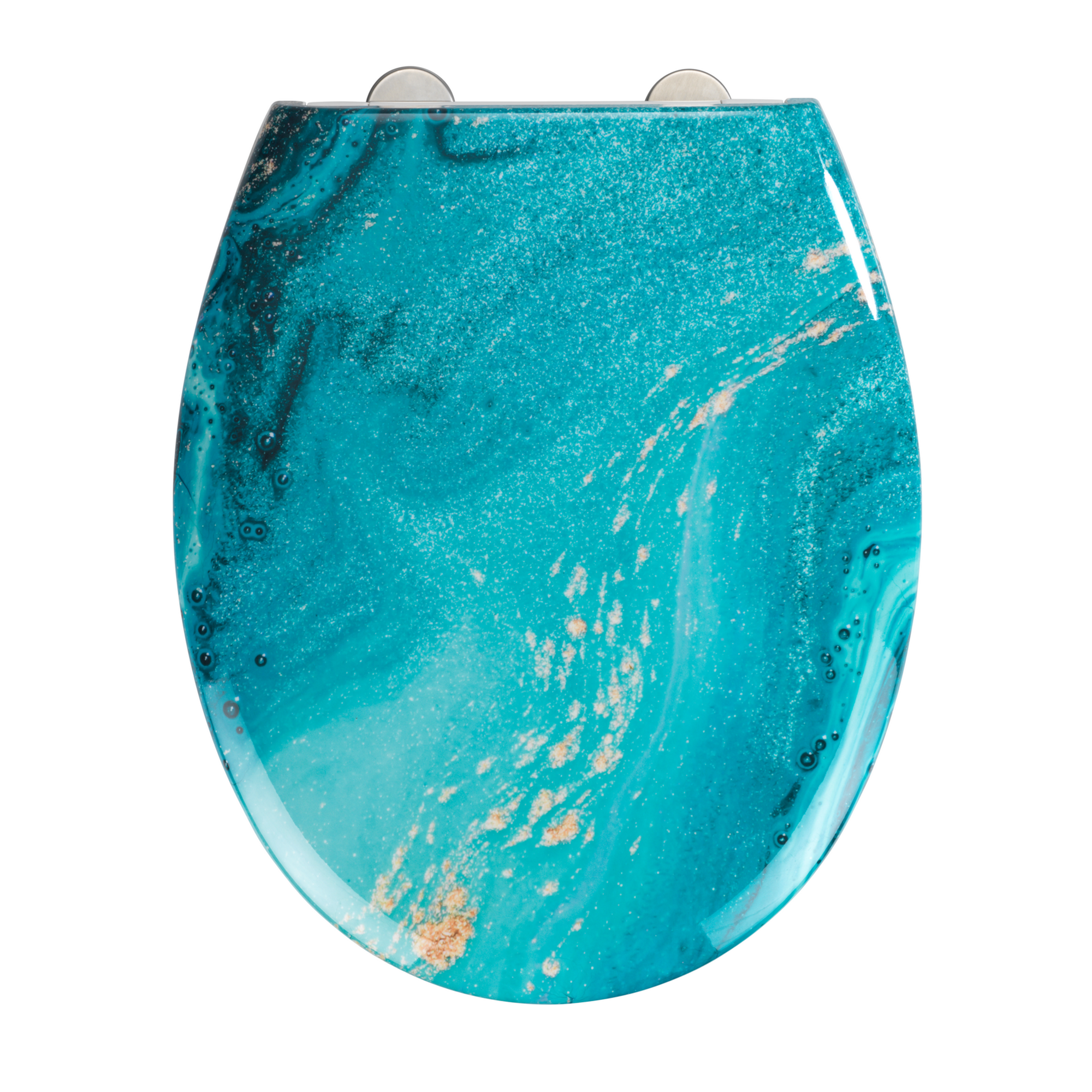 WC-Sitz 'Stream' Duroplast blau, Absenkautomatik 44,5 x 37 cm + product picture