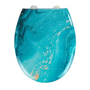WC-Sitz 'Stream' Duroplast blau, Absenkautomatik 44,5 x 37 cm