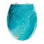 Verkleinertes Bild von WC-Sitz 'Stream' Duroplast blau, Absenkautomatik 44,5 x 37 cm