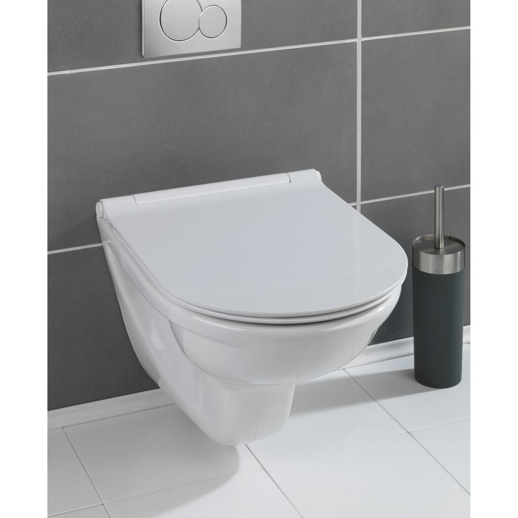WC-Sitz 'Nuoro' mit Absenkautomatik weiß Duroplast