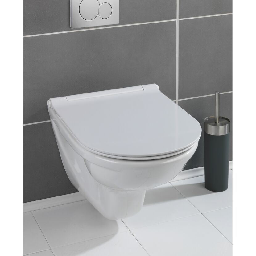 WC-Sitz 'Nuoro' mit Absenkautomatik weiß Duroplast