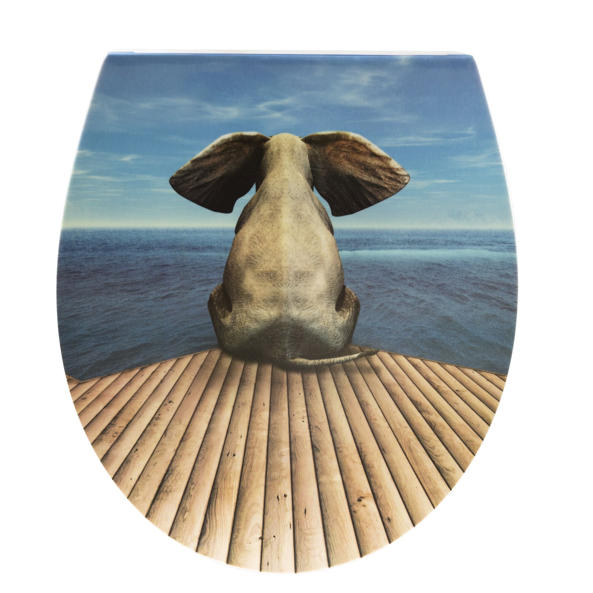 WC-Sitz mit Elefantenmotiv