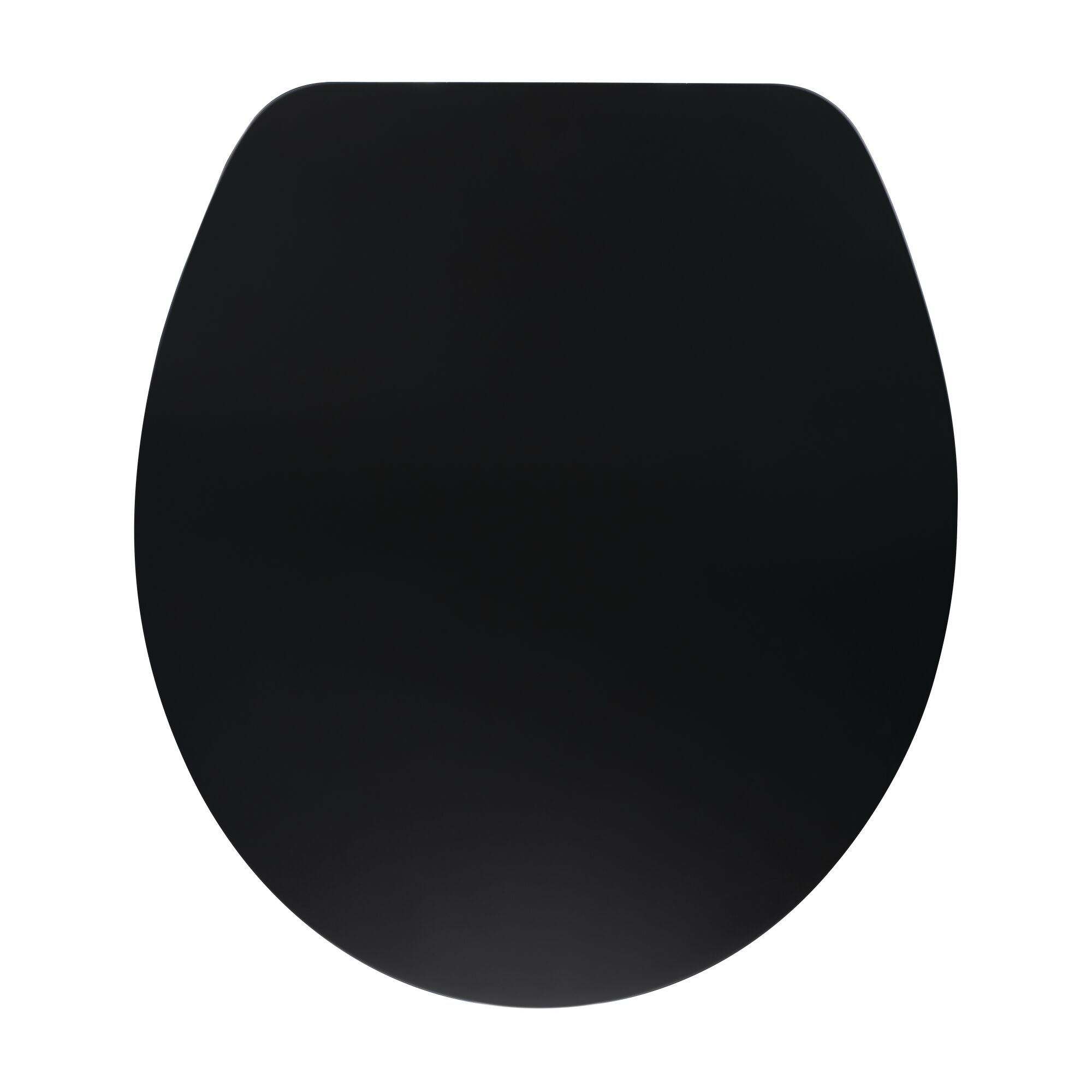 Schwarzer WC-Sitz von oben