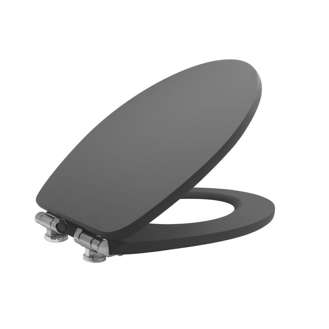 Grauer WC-Sitz