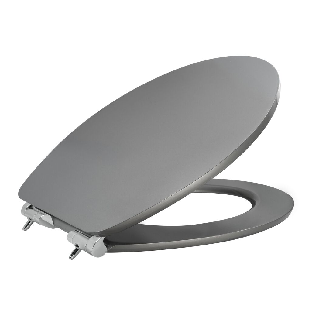 Grauer WC-Sitz