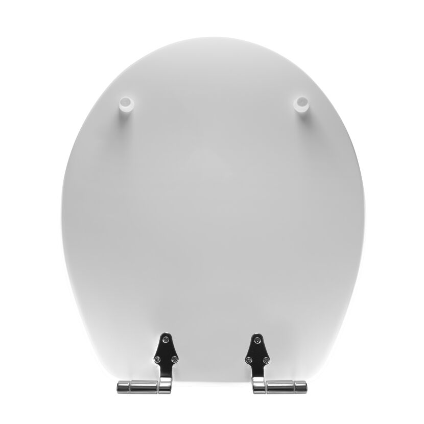 weißer WC-Sitz von unten