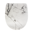 Verkleinertes Bild von WC-Sitz 'Marmor' Duroplast mit Absenkautomatik weiß/grau