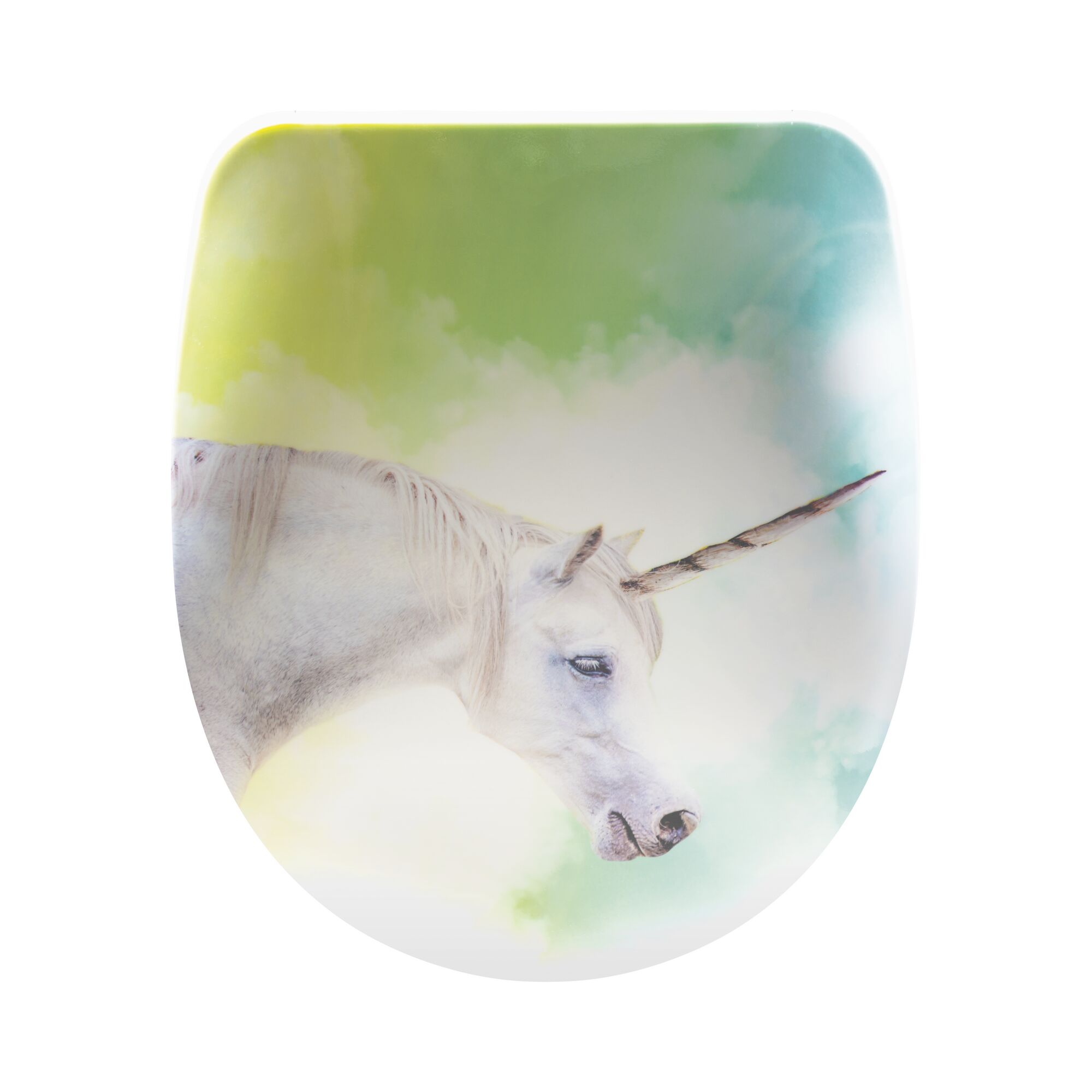 WC-Sitz mit Einhorn-Motiv