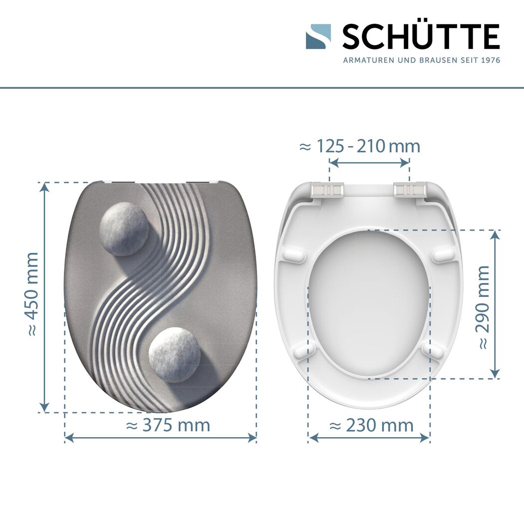 WC-Sitz Yin und Yang, grau, von Schütte