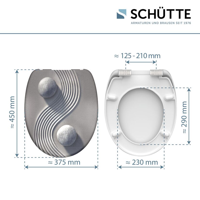 WC-Sitz Yin und Yang, grau, von Schütte