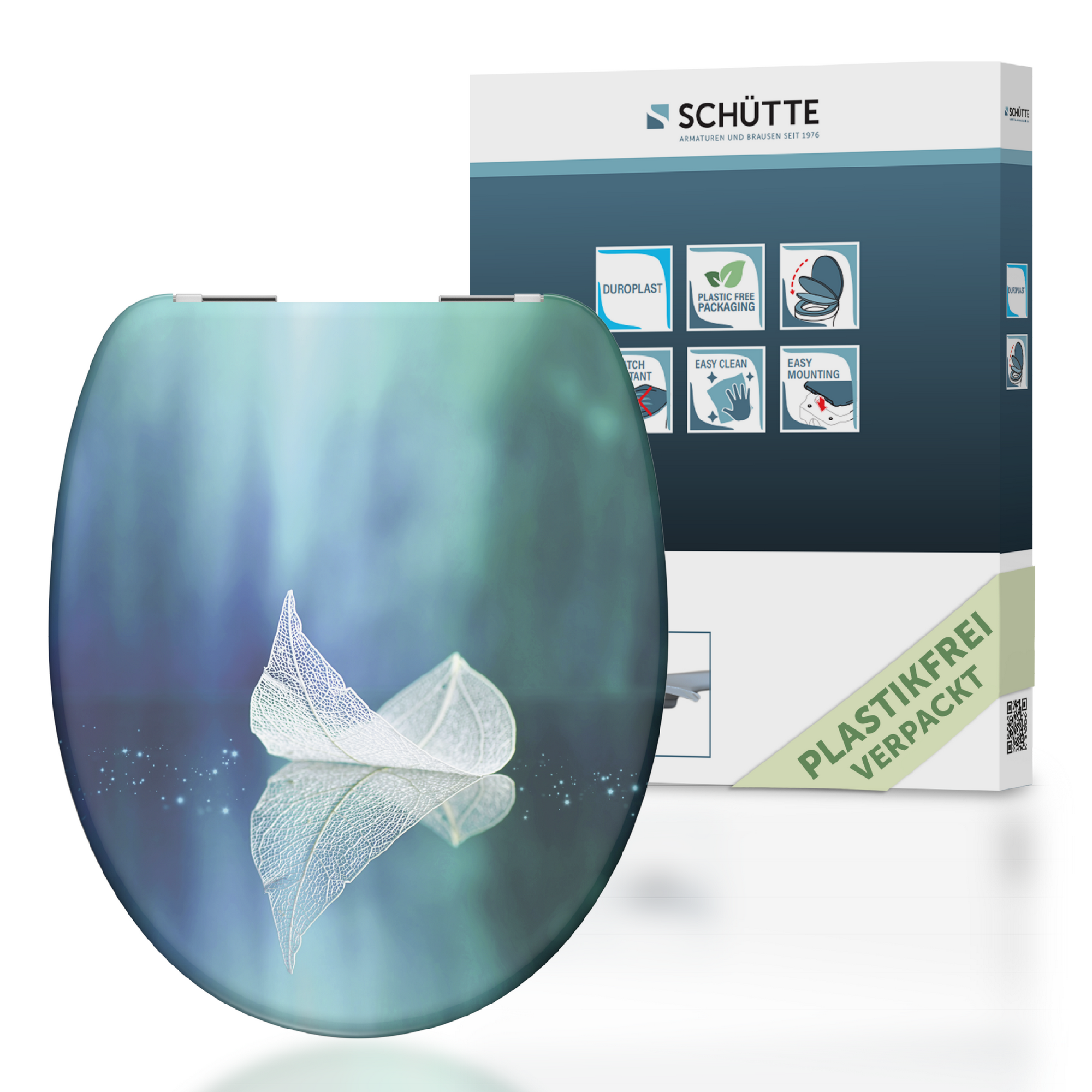 WC-Sitz 'Fallen Leaf' mit Absenkautomatik Duroplast