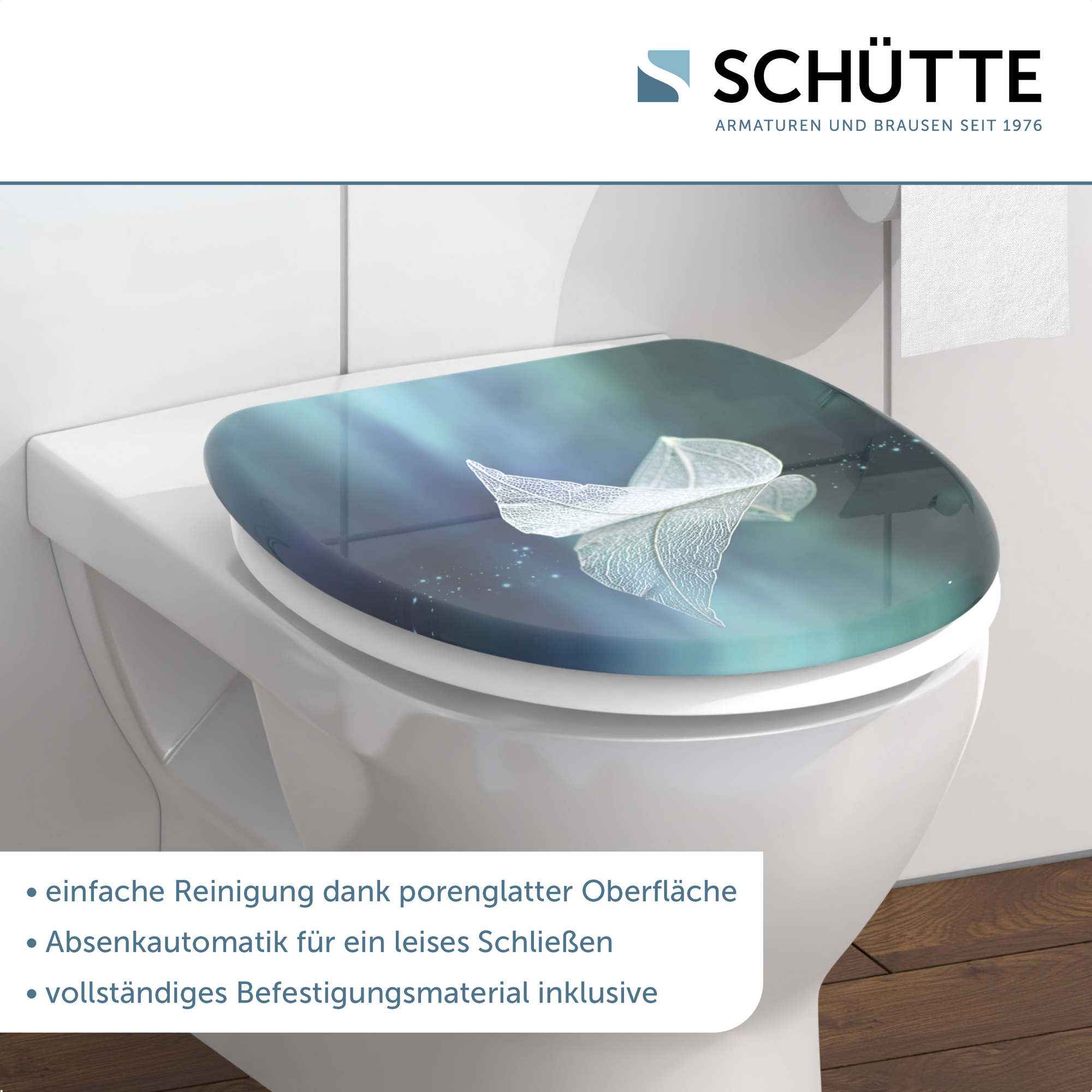 WC-Sitz 'Fallen Leaf' mit Absenkautomatik Duroplast