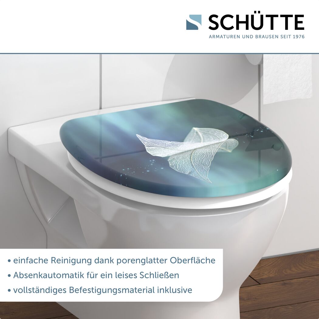 WC-Sitz 'Fallen Leaf' mit Absenkautomatik Duroplast