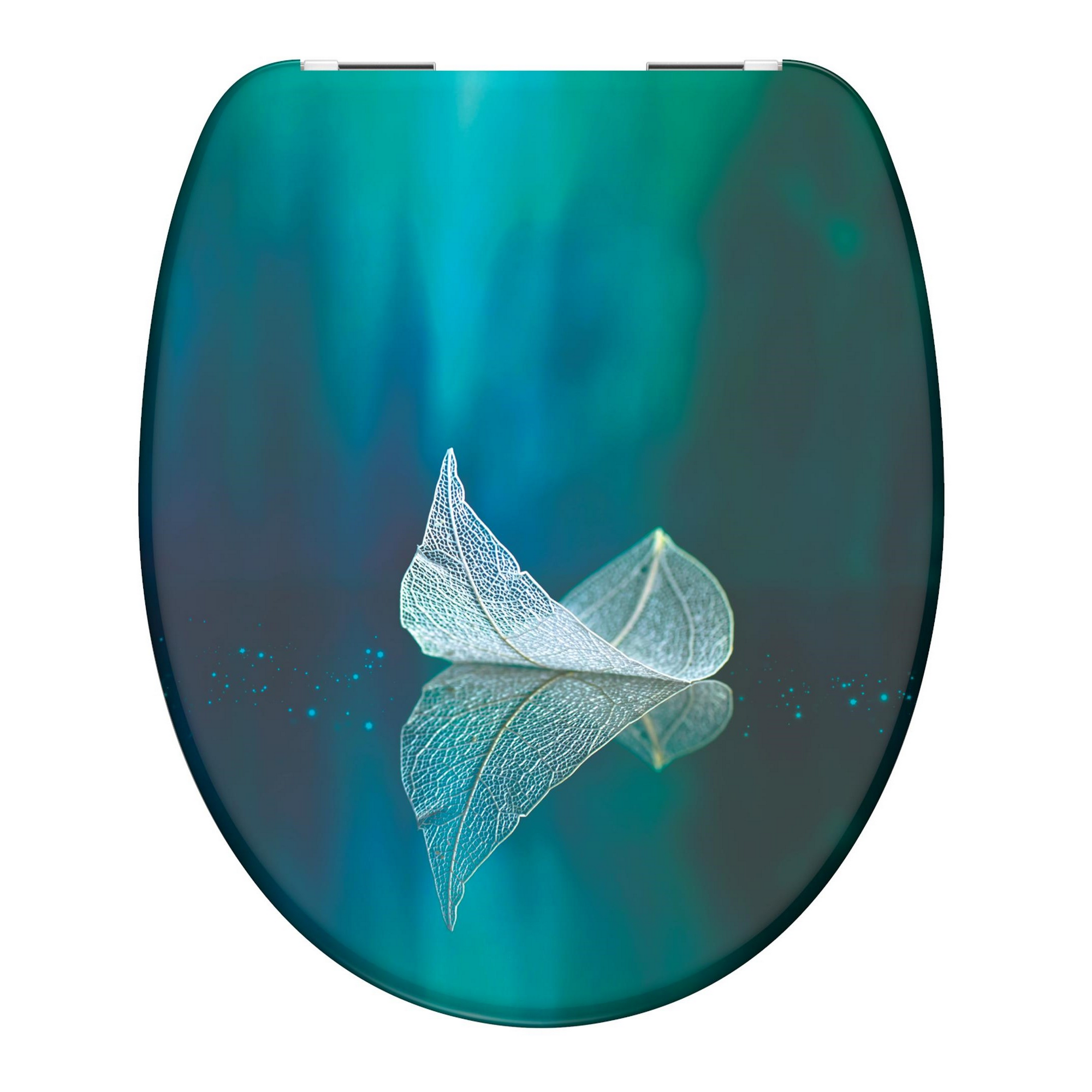 WC-Sitz 'Fallen Leaf' mit Absenkautomatik blau/grün 37,5 x 45 cm + product picture