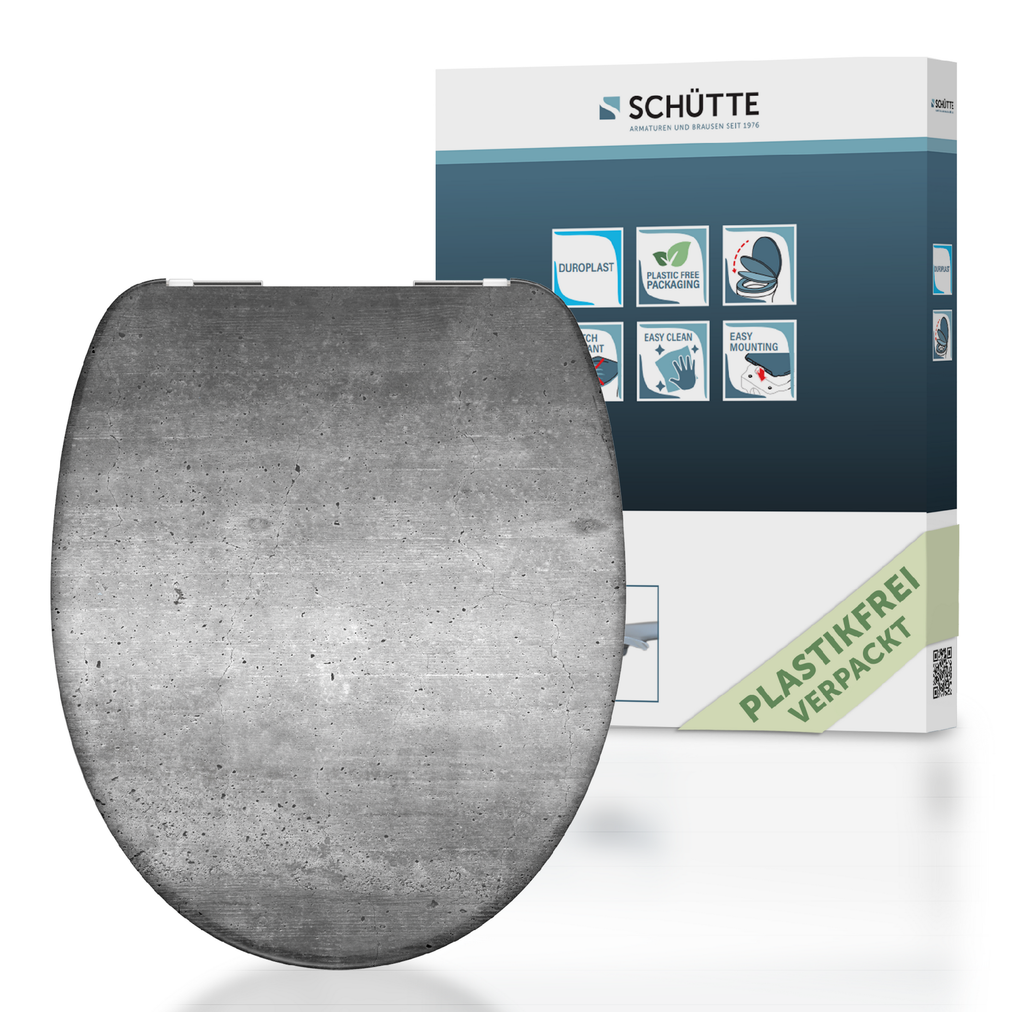 WC-Sitz 'Industrial Grey' mit Absenkautomatik Duroplast