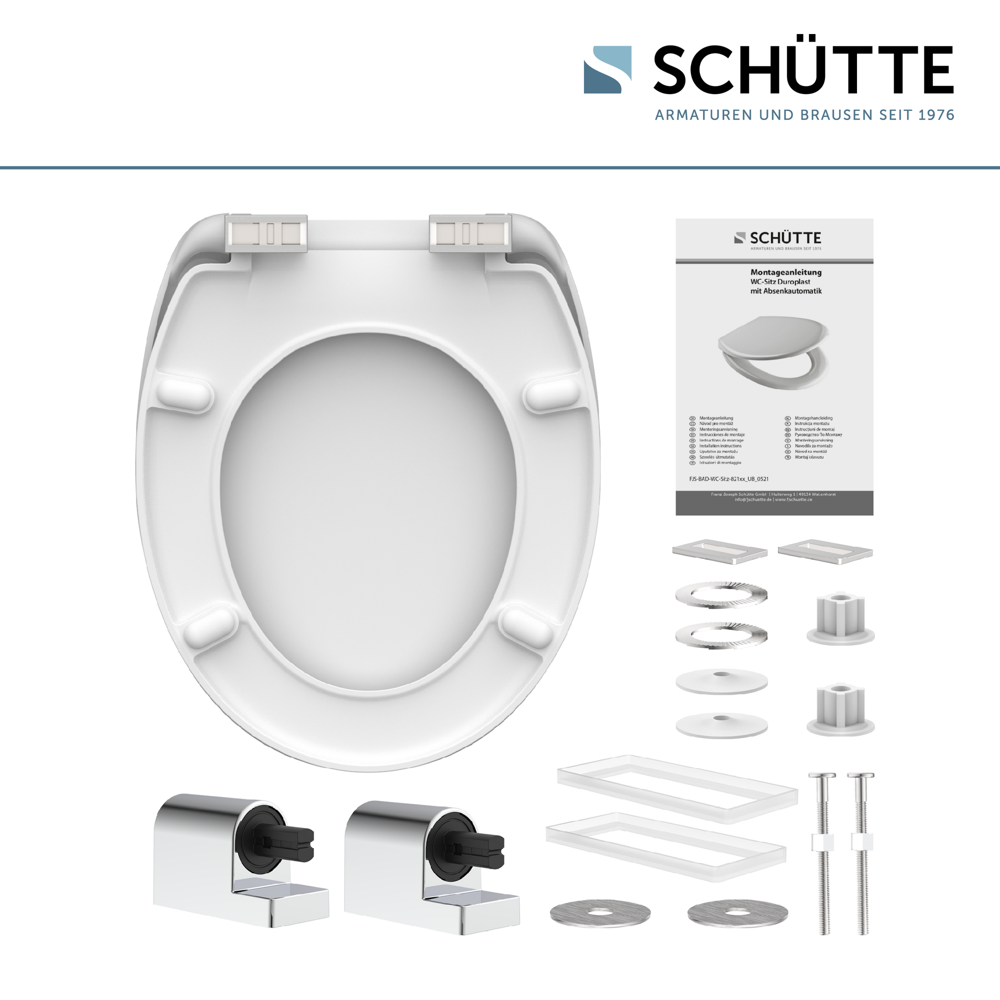 WC-Sitz 'Industrial Grey' mit Absenkautomatik Duroplast