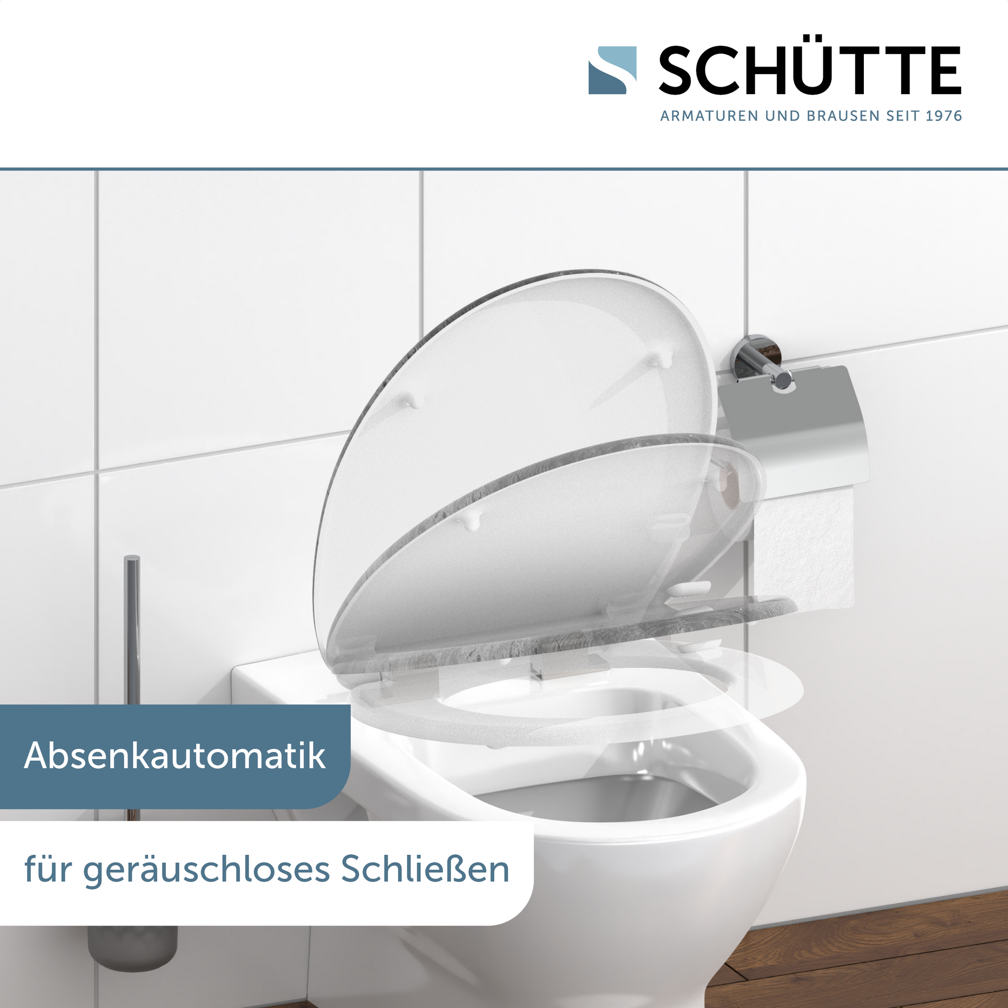 WC-Sitz 'Industrial Grey' mit Absenkautomatik Duroplast