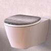 Hängendes WC mit WC-Sitz Industrial Grau
