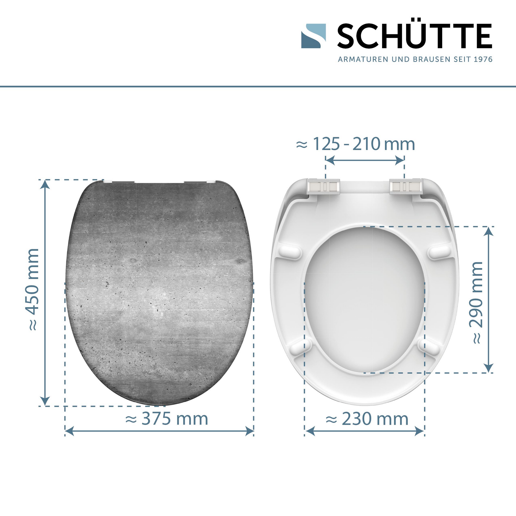 WC-Sitz 'Industrial Grey' mit Absenkautomatik grau 37,5 x 45 cm + product picture