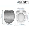 WC-Sitz Industrial Grau mit Maßen