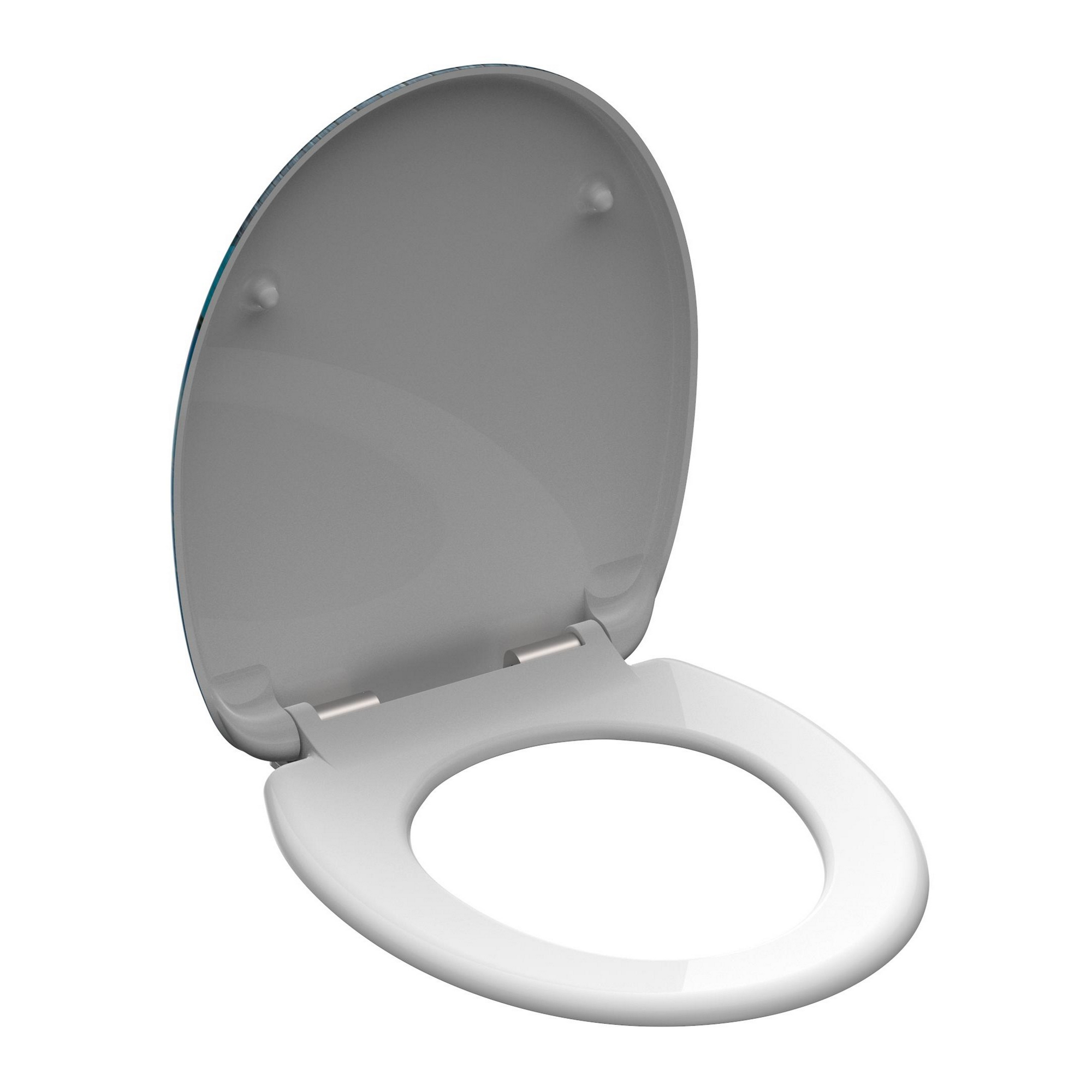 WC-Sitz 'Offline' mit Absenkautomatik braun/weiß 37,5 x 45 cm + product picture