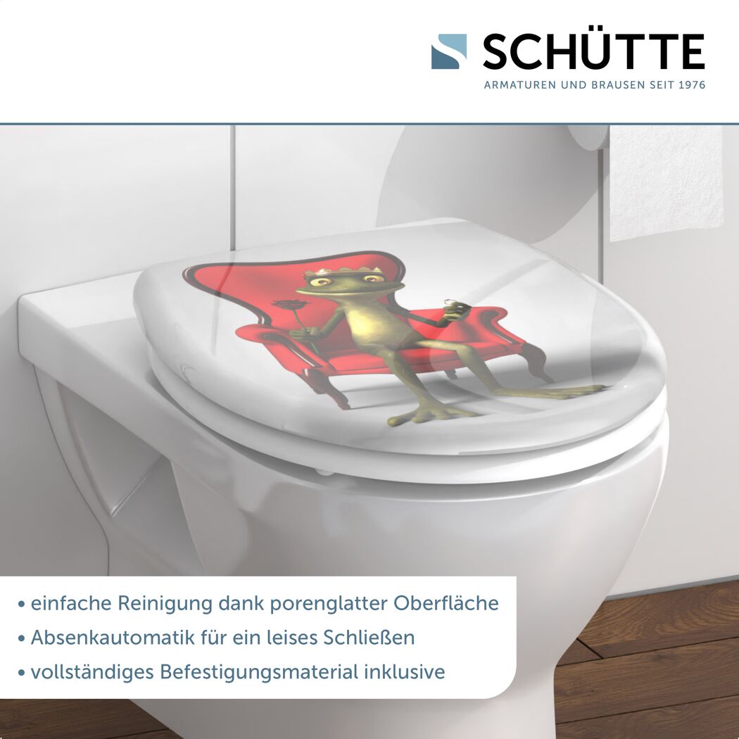WC-Sitz 'Frog King' mit Absenkautomatik Duroplast