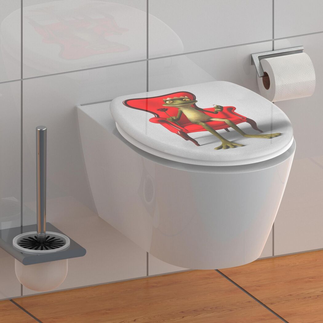 WC-Sitz 'Frog King' mit Absenkautomatik Duroplast