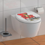 Verkleinertes Bild von WC-Sitz 'Frog King' mit Absenkautomatik weiß/rot/grün 37,5 x 45 cm
