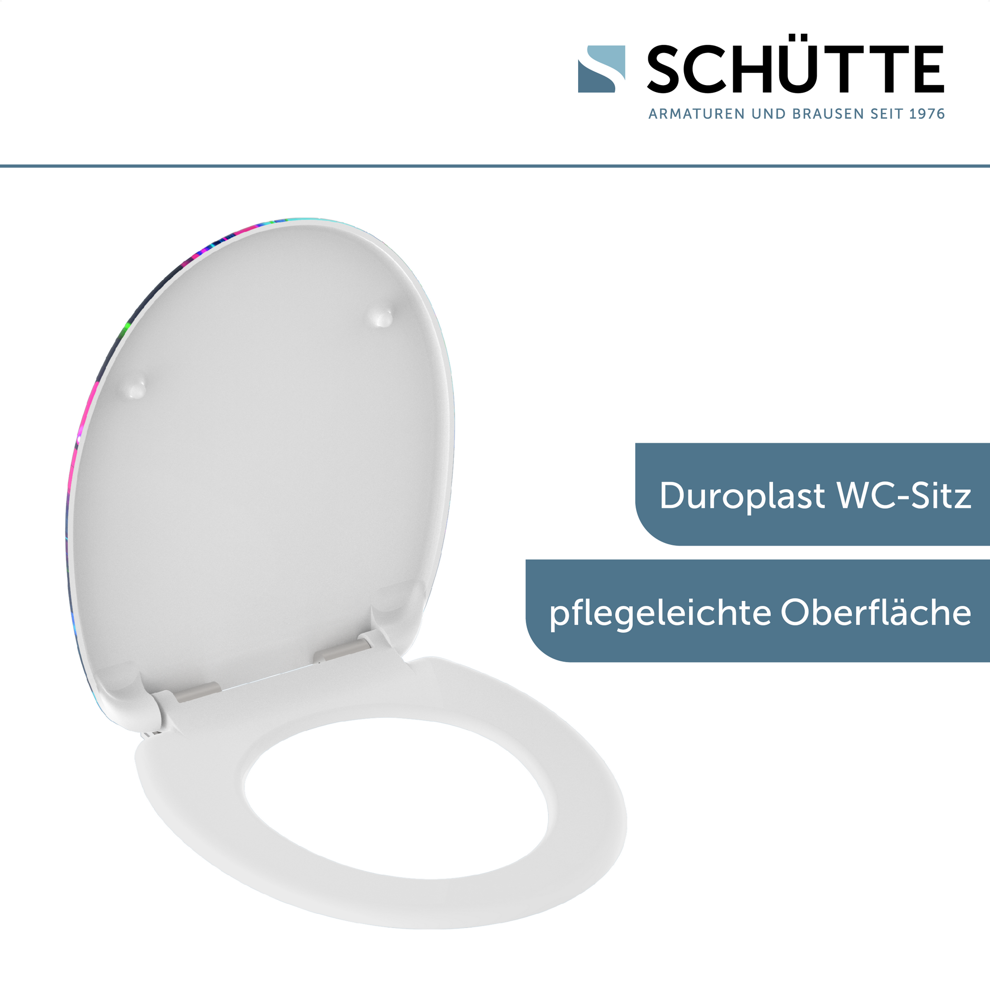 WC-Sitz 'Neon Paint' mit Absenkautomatik bunt 37,5 x 45 cm