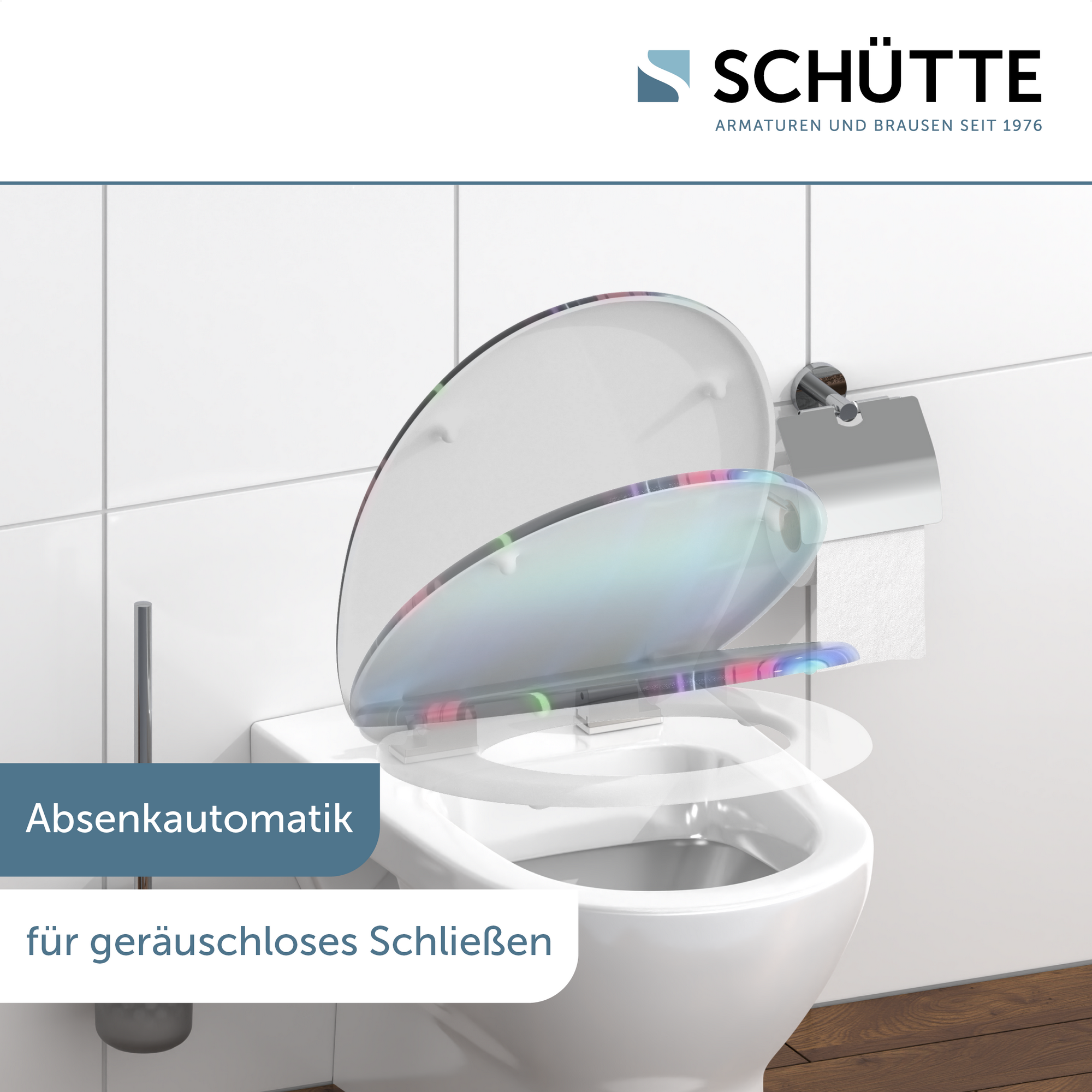 WC-Sitz 'Neon Paint' mit Absenkautomatik bunt 37,5 x 45 cm