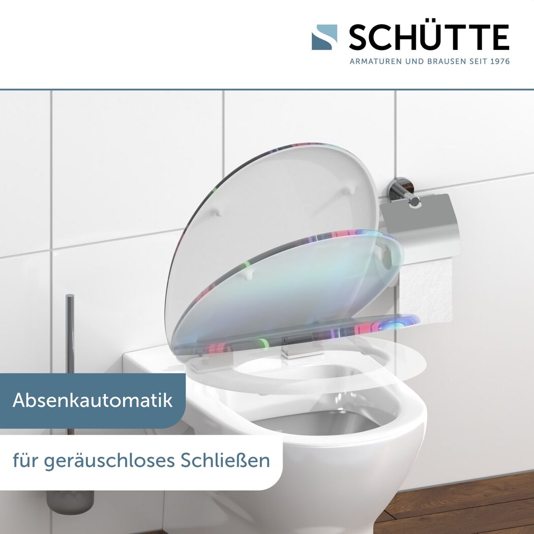 WC-Sitz 'Neon Paint' mit Absenkautomatik Duroplast