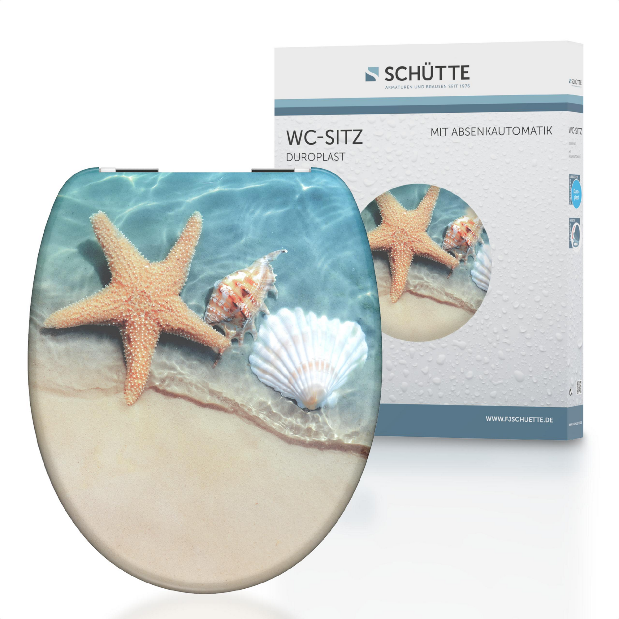 WC-Sitz 'Beach' mit Absenkautomatik blau/beige 37,5 x 45 cm + product picture