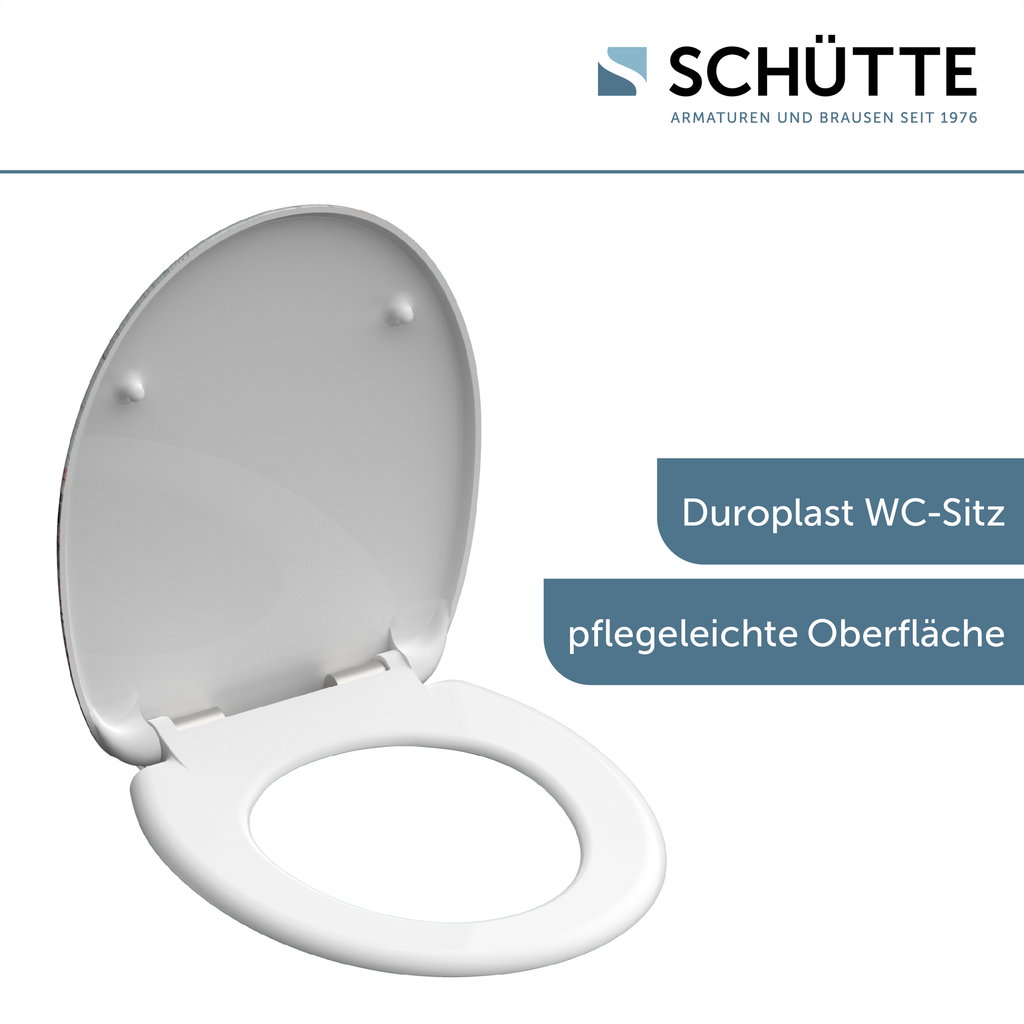 WC-Sitz 'Flowers and Wood' mit Absenkautomatik Duroplast