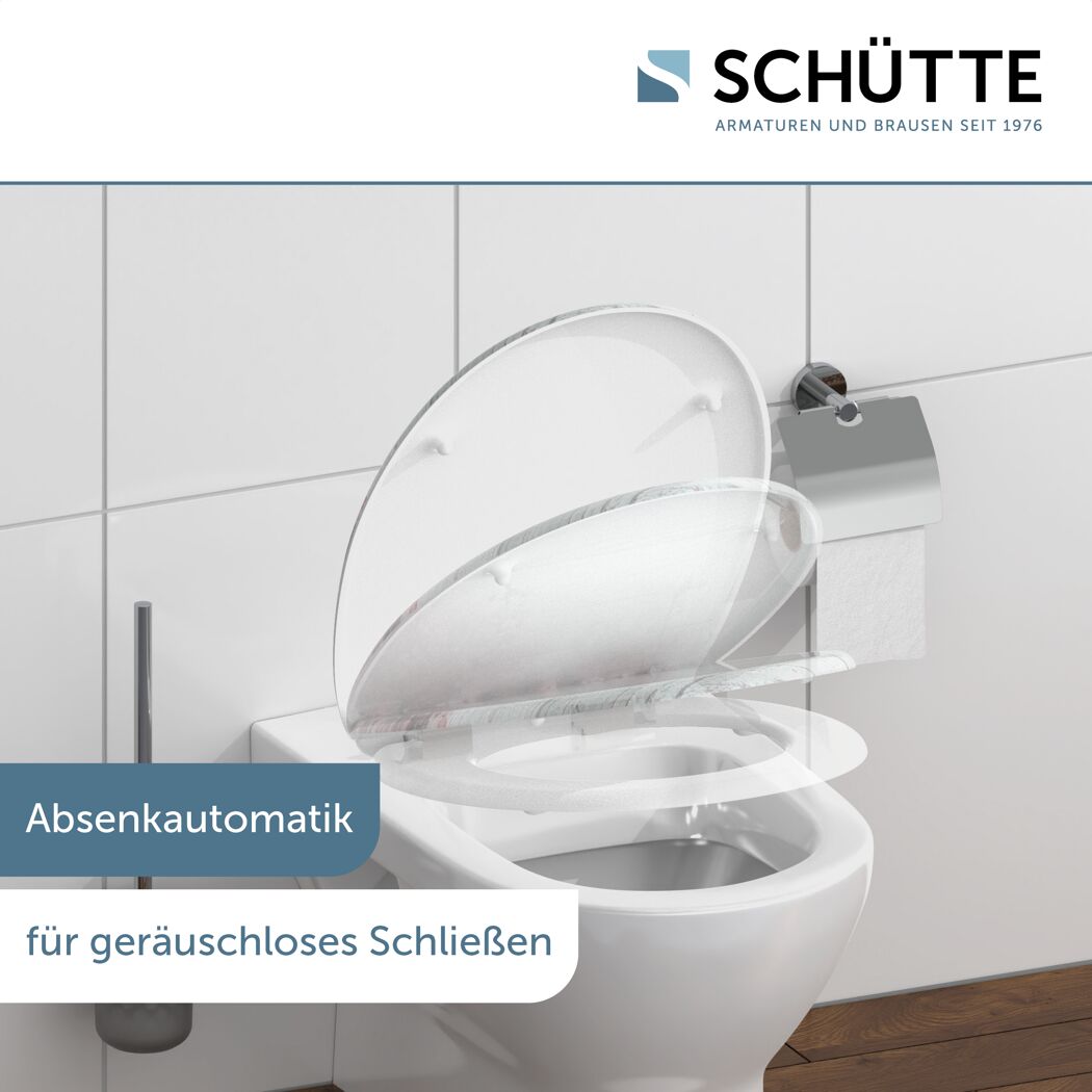 WC-Sitz 'Flowers and Wood' mit Absenkautomatik Duroplast