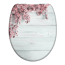 Verkleinertes Bild von WC-Sitz 'Flowers and Wood' mit Absenkautomatik weiß/rosa 37,5 x 45 cm