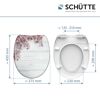 Toilettensitz mit Kirschblüten auf hellem Holz