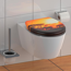 Verkleinertes Bild von WC-Sitz 'Africa' mit Absenkautomatik orange/schwarz 37,5 x 45 cm