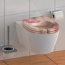 Verkleinertes Bild von WC-Sitz 'Romantic' mit Absenkautomatik rosa 37,5 x 45 cm