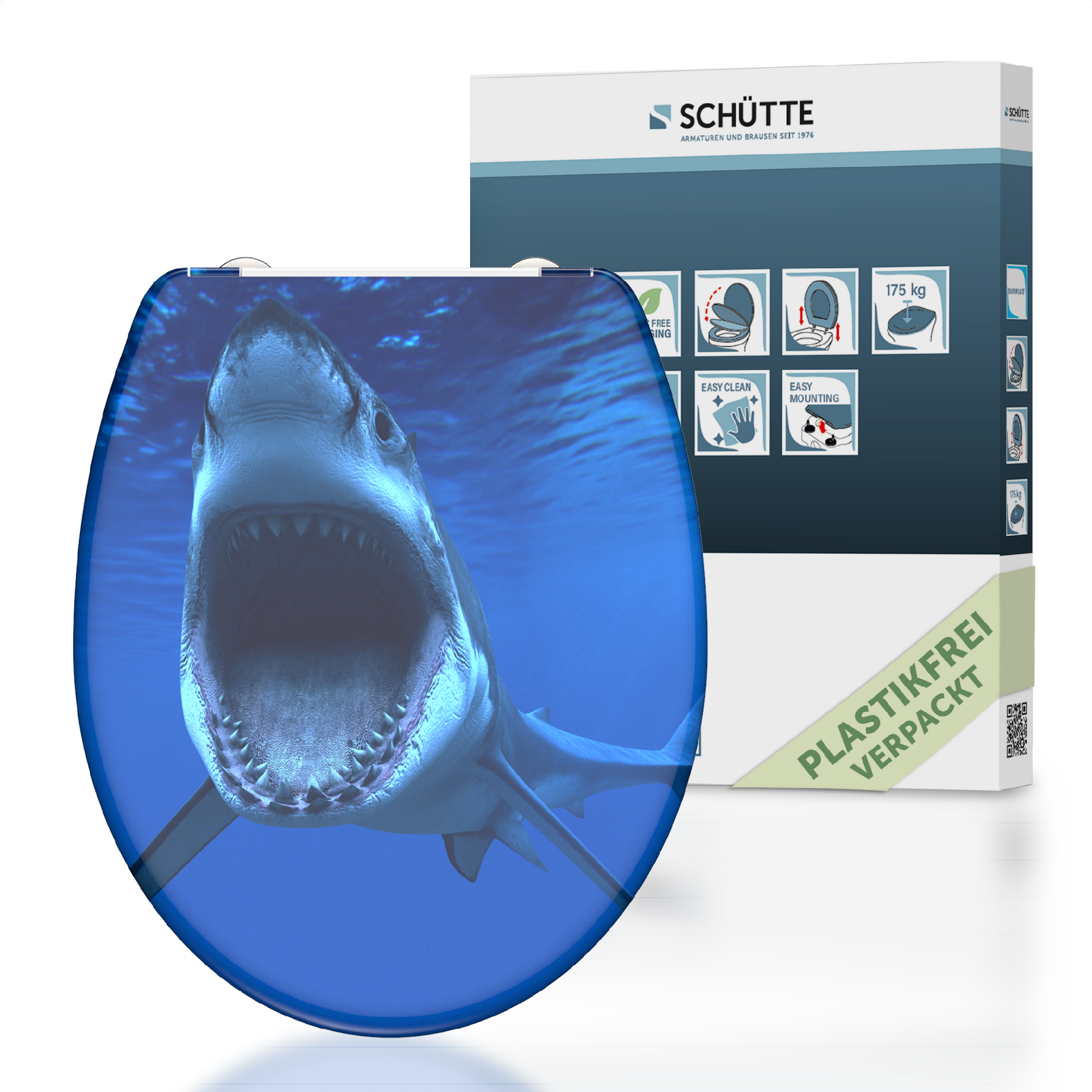 WC-Sitz 'Shark' mit Absenkautomatik Duroplast