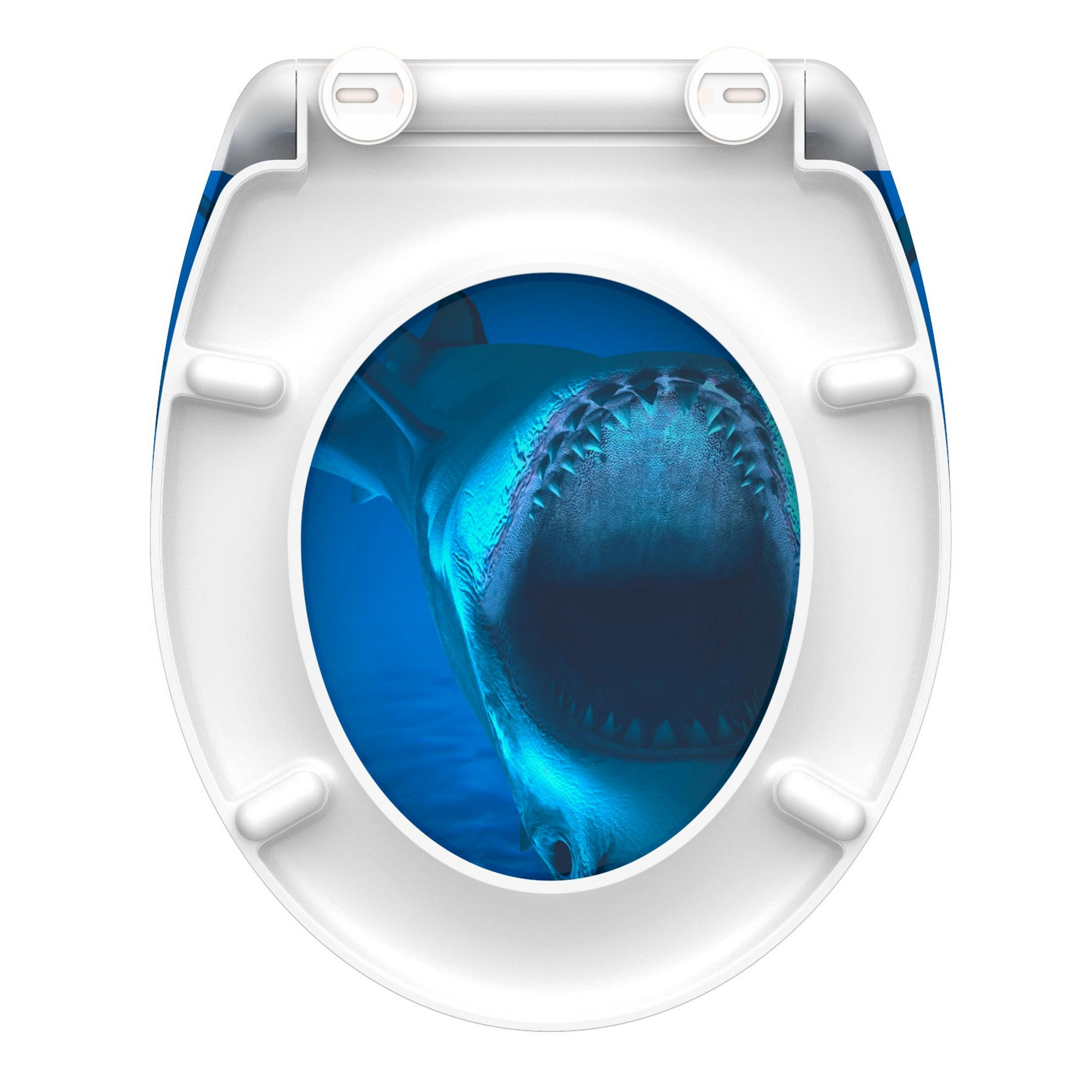 WC-Sitz 'Shark' mit Absenkautomatik blau 37,5 x 45 cm + product picture