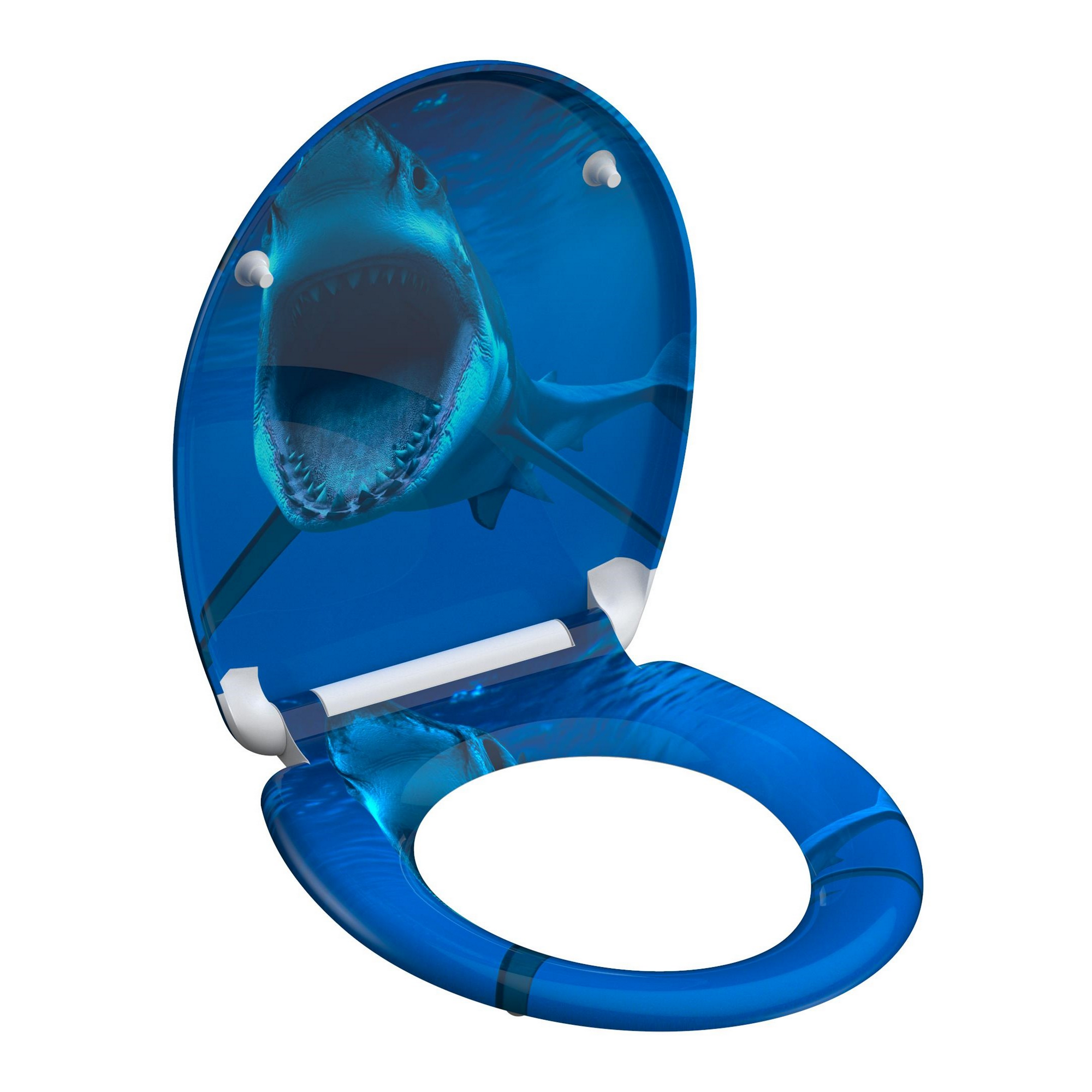 WC-Sitz 'Shark' mit Absenkautomatik blau 37,5 x 45 cm + product picture