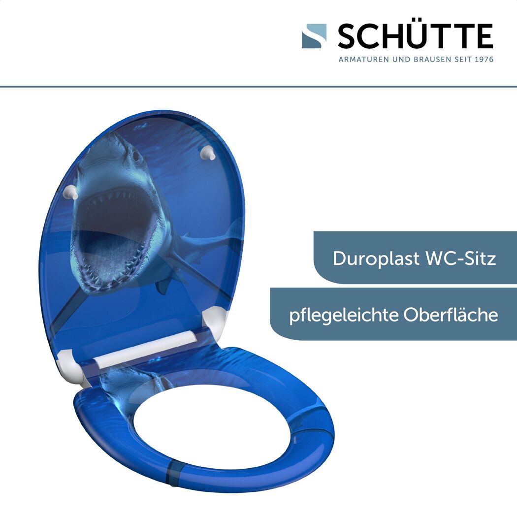 WC-Sitz mit Hai-Motiv