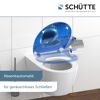 WC-Sitz mit Hai-Motiv, Absenkautomatik