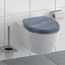 WC-Sitz 'Wellness' mit Absenkautomatik grau/weiß 37,5 x 45 cm