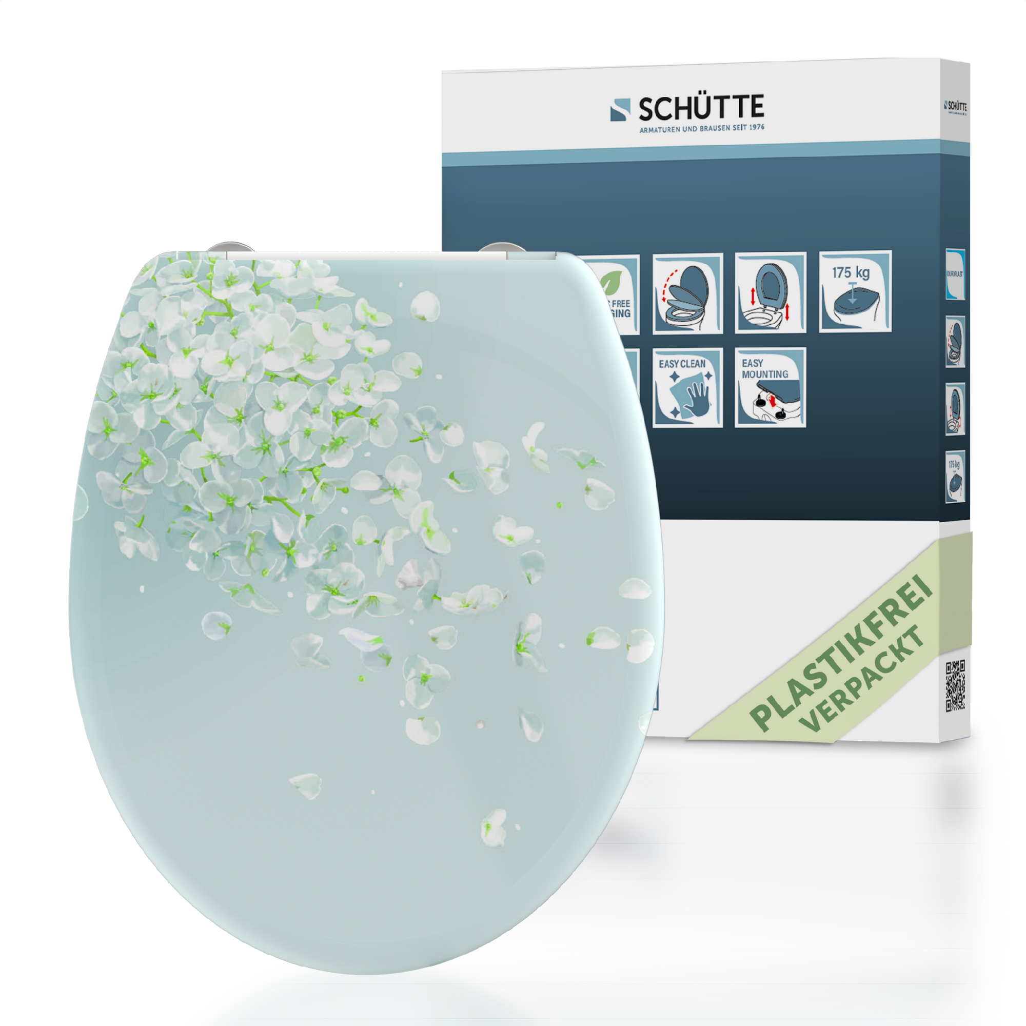 WC-Sitz 'Flower in the Wind' mit Absenkautomatik Duroplast